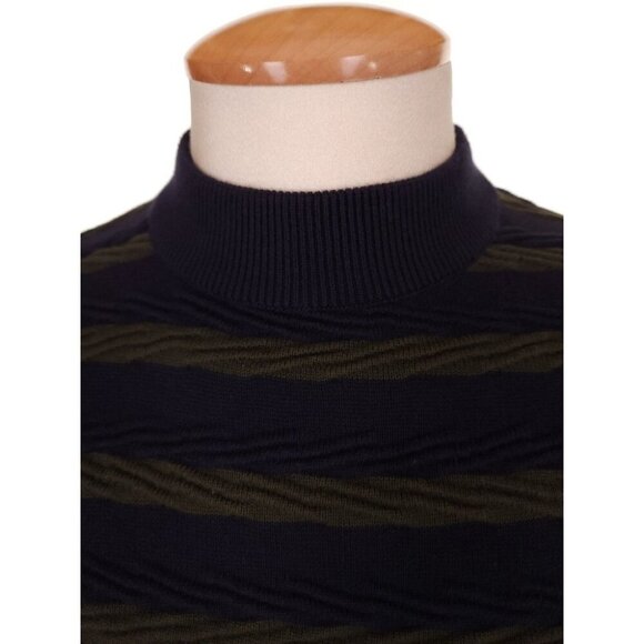 ANERKJENDT Akrico Sweater Size S Mens Blue Green Rolled Cable Knit 9519224 - Picture 3 of 11